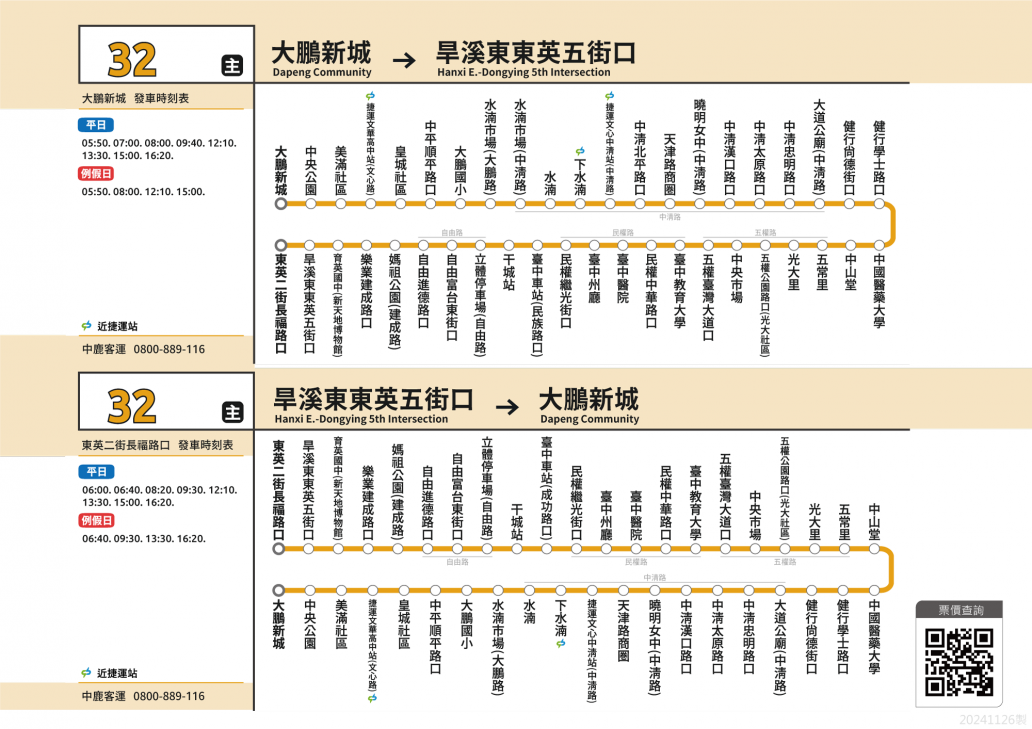 ibus－中鹿客運-32路線圖